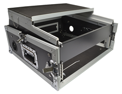 2U Mixer Case with Laptop Shelf